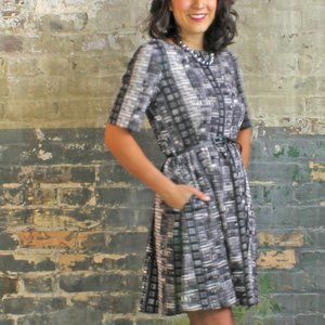 Yumi Apartment Print Black Mini Dress